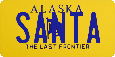 AK license plate SANTA