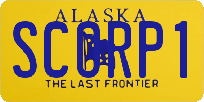 AK license plate SCORP1