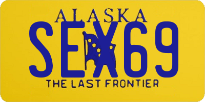 AK license plate SEX69