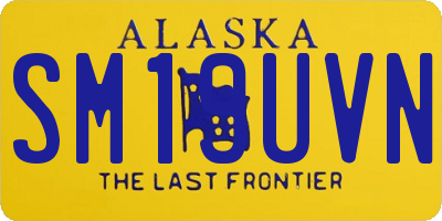 AK license plate SM19UVN