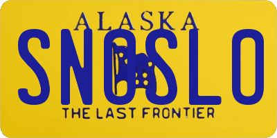 AK license plate SNOSLO