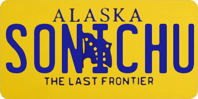 AK license plate SONICHU
