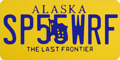 AK license plate SP55WRF