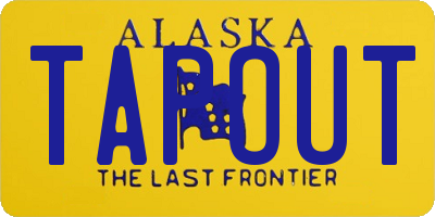 AK license plate TAPOUT