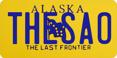 AK license plate THESAO