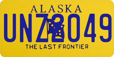 AK license plate UNZ2049