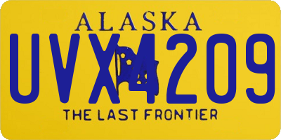 AK license plate UVX4209