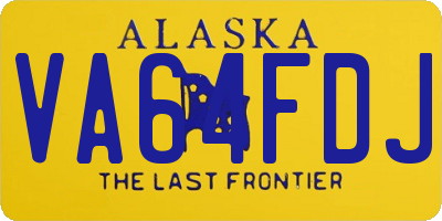 AK license plate VA64FDJ