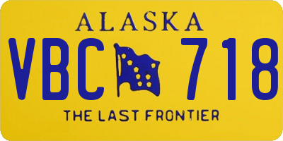 AK license plate VBC718