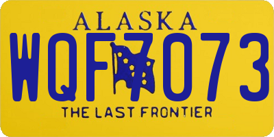 AK license plate WQF7073