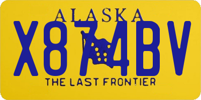 AK license plate X874BV
