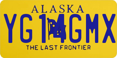 AK license plate YG14GMX
