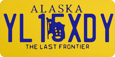 AK license plate YL15XDY