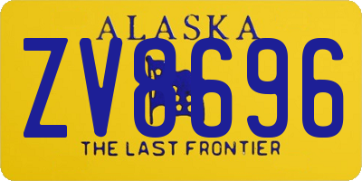 AK license plate ZV8696