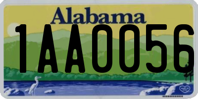 AL license plate 1AA0056