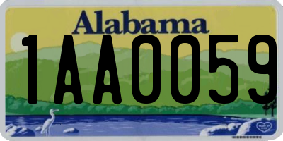 AL license plate 1AA0059