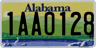 AL license plate 1AA0128