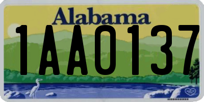 AL license plate 1AA0137