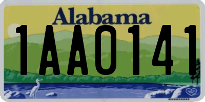 AL license plate 1AA0141