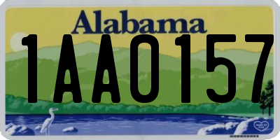 AL license plate 1AA0157