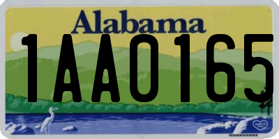 AL license plate 1AA0165