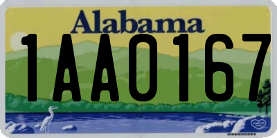 AL license plate 1AA0167