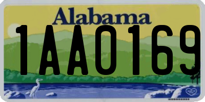 AL license plate 1AA0169