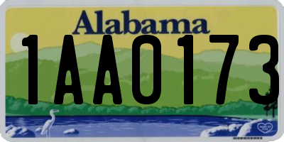 AL license plate 1AA0173