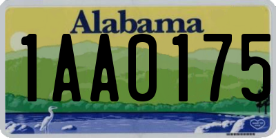 AL license plate 1AA0175