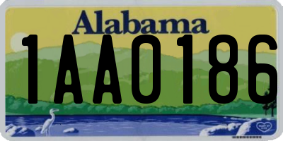 AL license plate 1AA0186