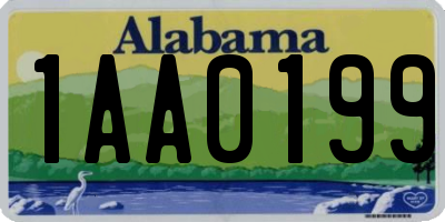AL license plate 1AA0199