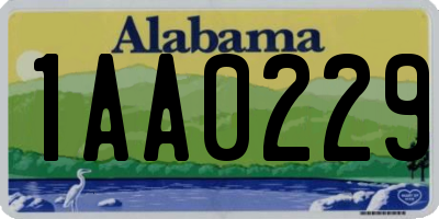 AL license plate 1AA0229
