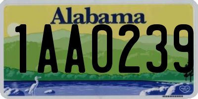 AL license plate 1AA0239