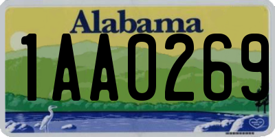 AL license plate 1AA0269