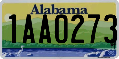 AL license plate 1AA0273
