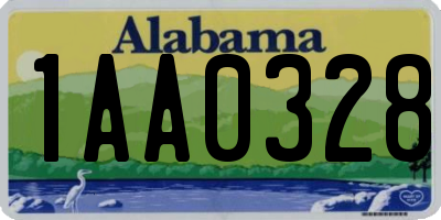 AL license plate 1AA0328