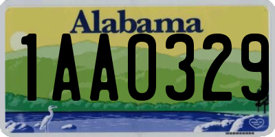 AL license plate 1AA0329
