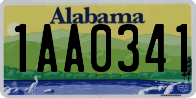 AL license plate 1AA0341