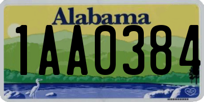 AL license plate 1AA0384
