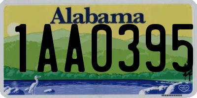 AL license plate 1AA0395