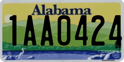 AL license plate 1AA0424