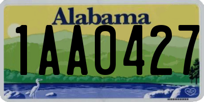 AL license plate 1AA0427