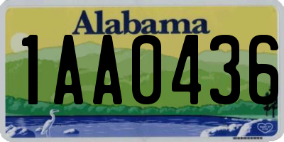 AL license plate 1AA0436
