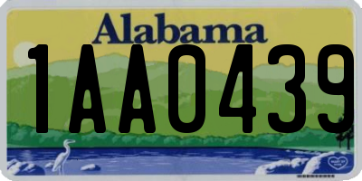 AL license plate 1AA0439