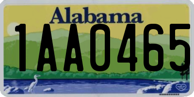 AL license plate 1AA0465