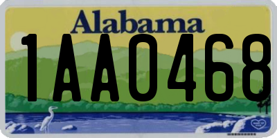AL license plate 1AA0468