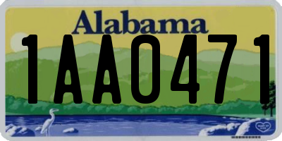 AL license plate 1AA0471
