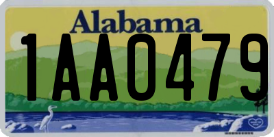 AL license plate 1AA0479