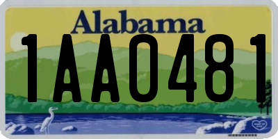 AL license plate 1AA0481