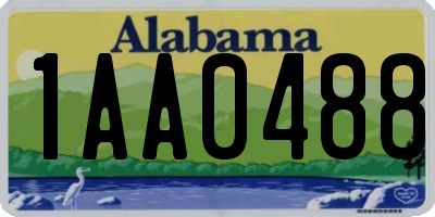 AL license plate 1AA0488